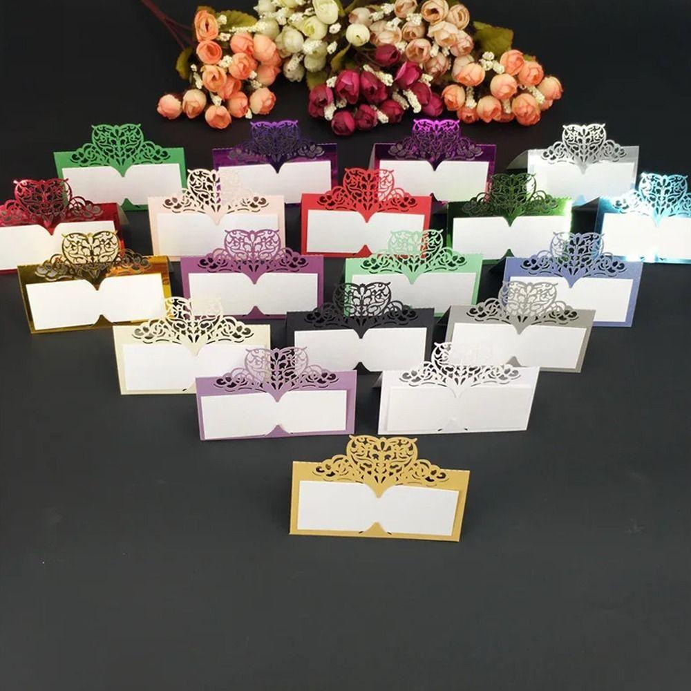 

10pcs Heart Shape Table Place Cards Paper Tented Name Card Signature Cards Wedding Anniversary красный