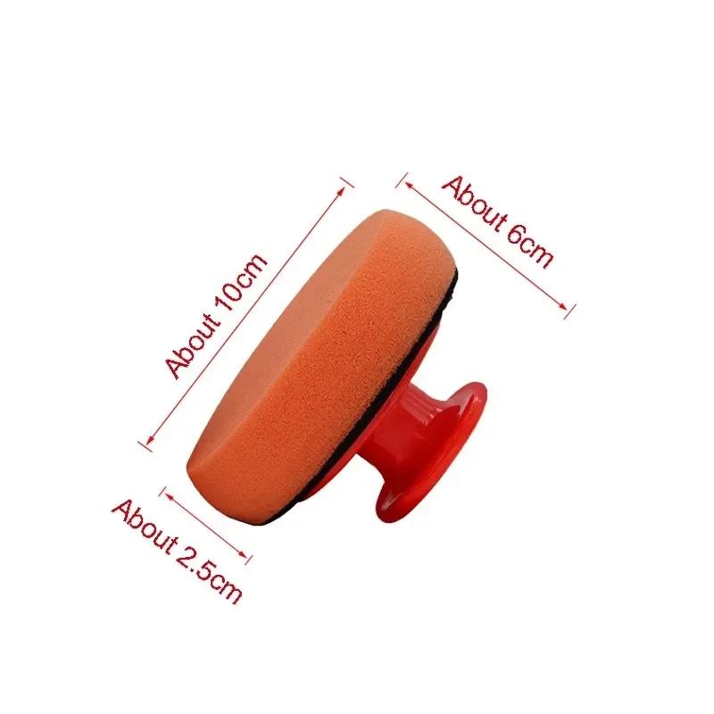 New 4 Inch Car Wax Applicator Pads Set with Red Handle Soft Sponge Applicators Foam Wax Pad for Polishing and Cleaning Cars
