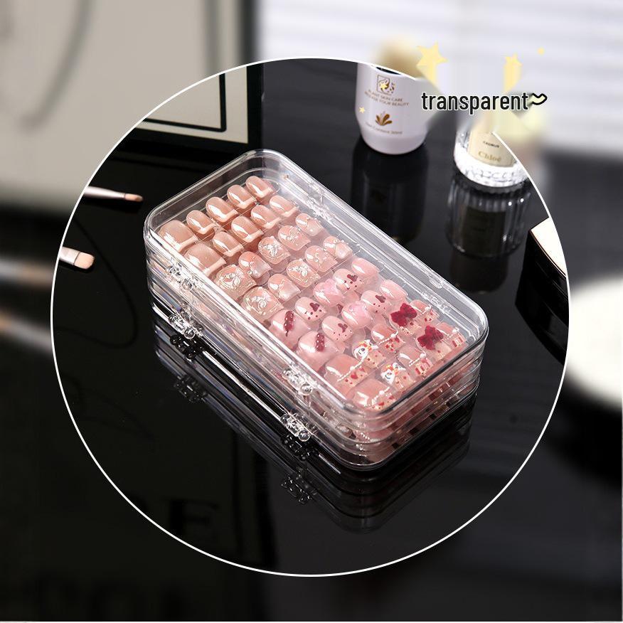 Nail Art Dustproof Transparent Organizer Storage Box and Display Book