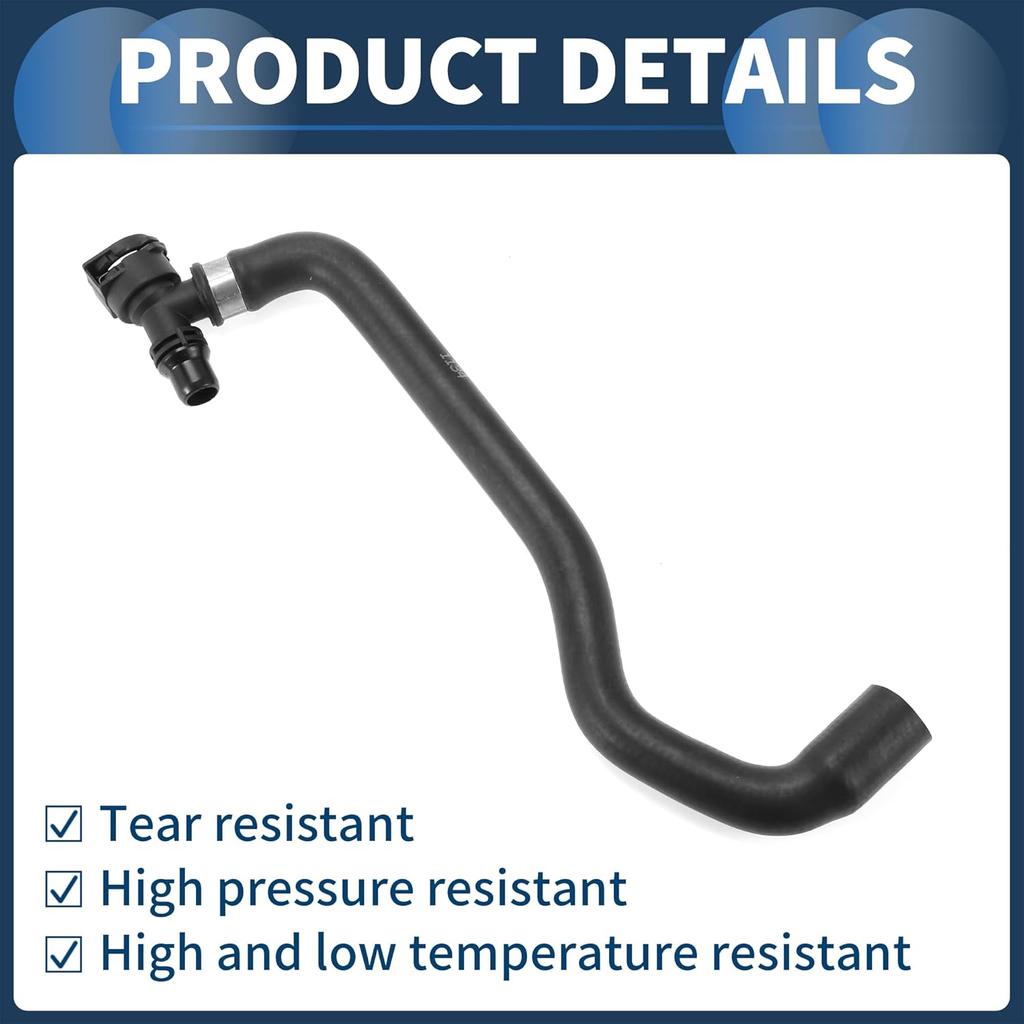 Radiator Hose Heater Hose No.11531711381 for BMW 740i 740iL 1998-2001 Black Rubber 1 Pc Coolant Pipe Good Sealing
