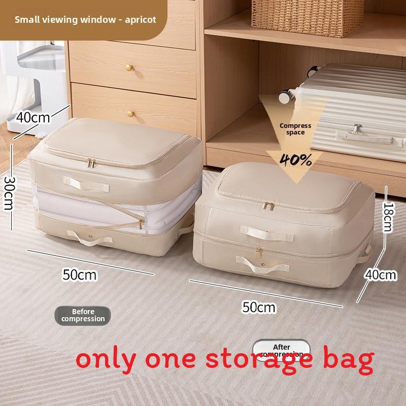 Large Compression Storage Bag With Pvc Window For Home Organization