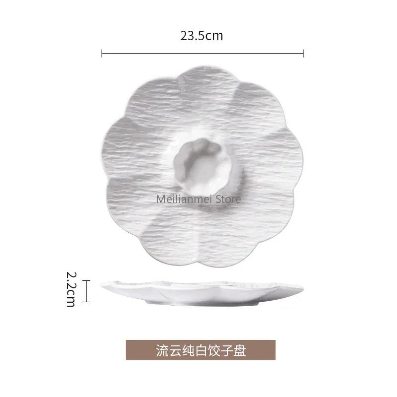 Kinesisk Keramisk Jiaozi-tallrik Restaurang Sashimi Sushi-tallrik Hotellkök Kreativ Bordsdukning Matprydnader Desserttallrik