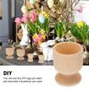 12 Stück Holz-Eierbecher Kinder DIY Halter Graffiti Tassenständer Frühstück Küche Geschirrset Holz-Eierbecher DIY Ständer Eierablage