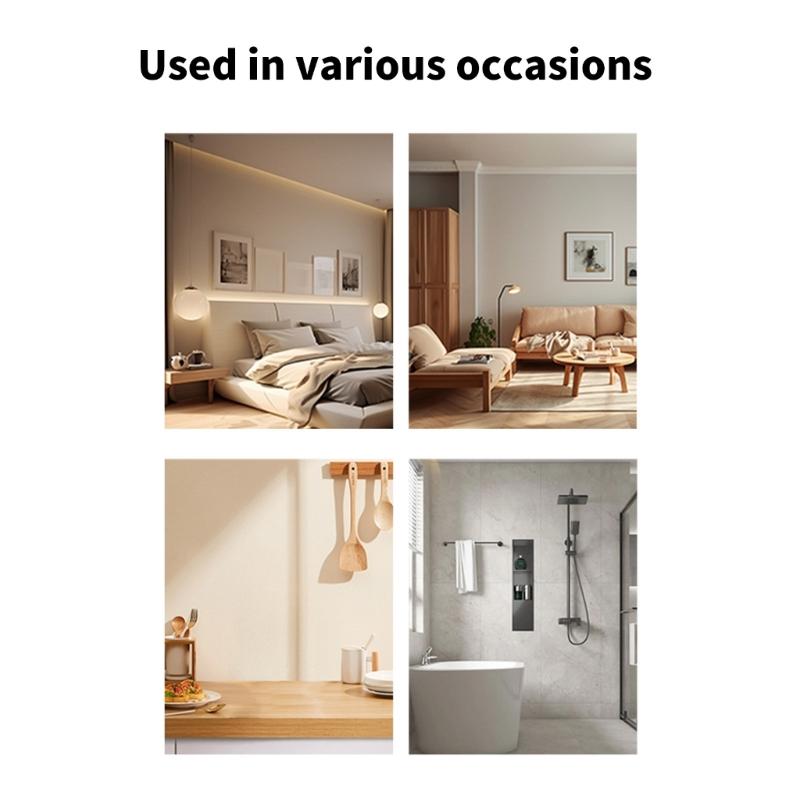 10Pcs Space Saving Ceiling Hooks Multipurpose Black Utility Hooks Stainless Steel Wall Mount Clothes Hanger for Bathroom