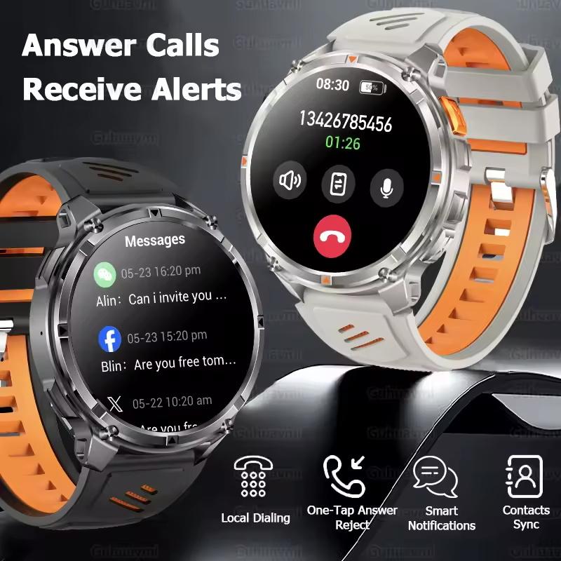 2026 New T-REX3 1100mAh Battery SmartWatch 10ATM Waterproof GPS Bluetooth Call 1.7" AMOLED HD Sports Flashlight Smart Watch Men