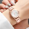 2 STÜCKE/Set Mode Damen Uhren Damen Lässig Kleines Zifferblatt Analog Quarz Uhr Mädchen Uhr