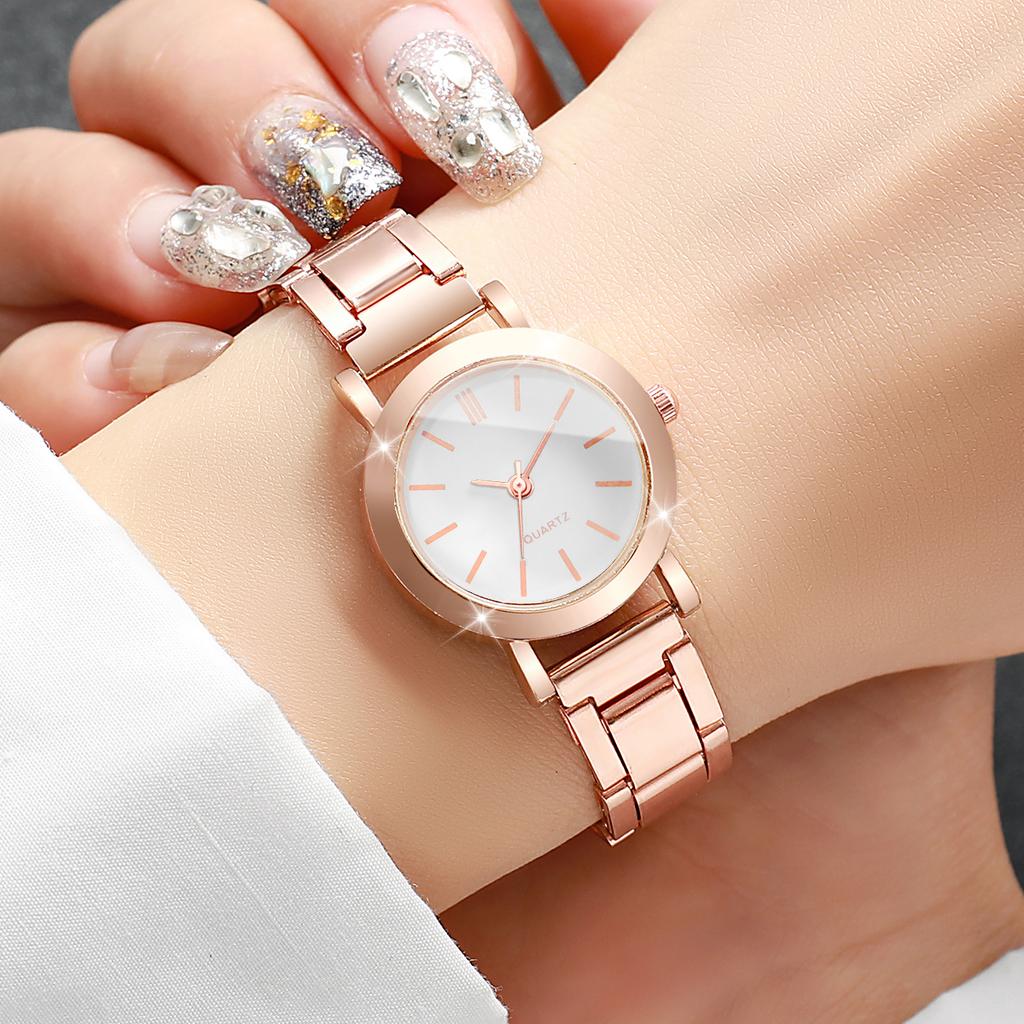 2 STÜCKE/Set Mode Damen Uhren Damen Lässig Kleines Zifferblatt Analog Quarz Uhr Mädchen Uhr
