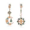 Moon Sun Earrings Drop Dangle Earrings Alloy Material Party Jewelry for Girls