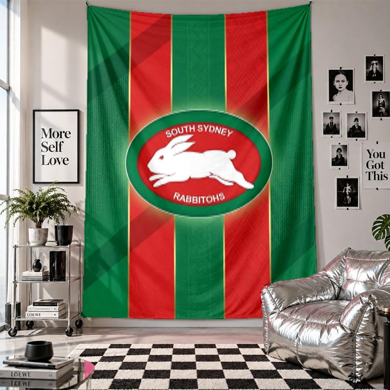 South Sydney Rabbitohs Wall Tapestry Home Decor Wall Hanging Cloth for Bedroom Living Room Background