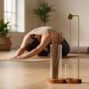 Soporte para Incienso con Forma de Calabaza 2 en 1 Quemador de Incienso Anti-Ceniza con Recipiente para Cenizas de Vidrio y Almacenamiento de Incienso para Yoga Meditación Spa