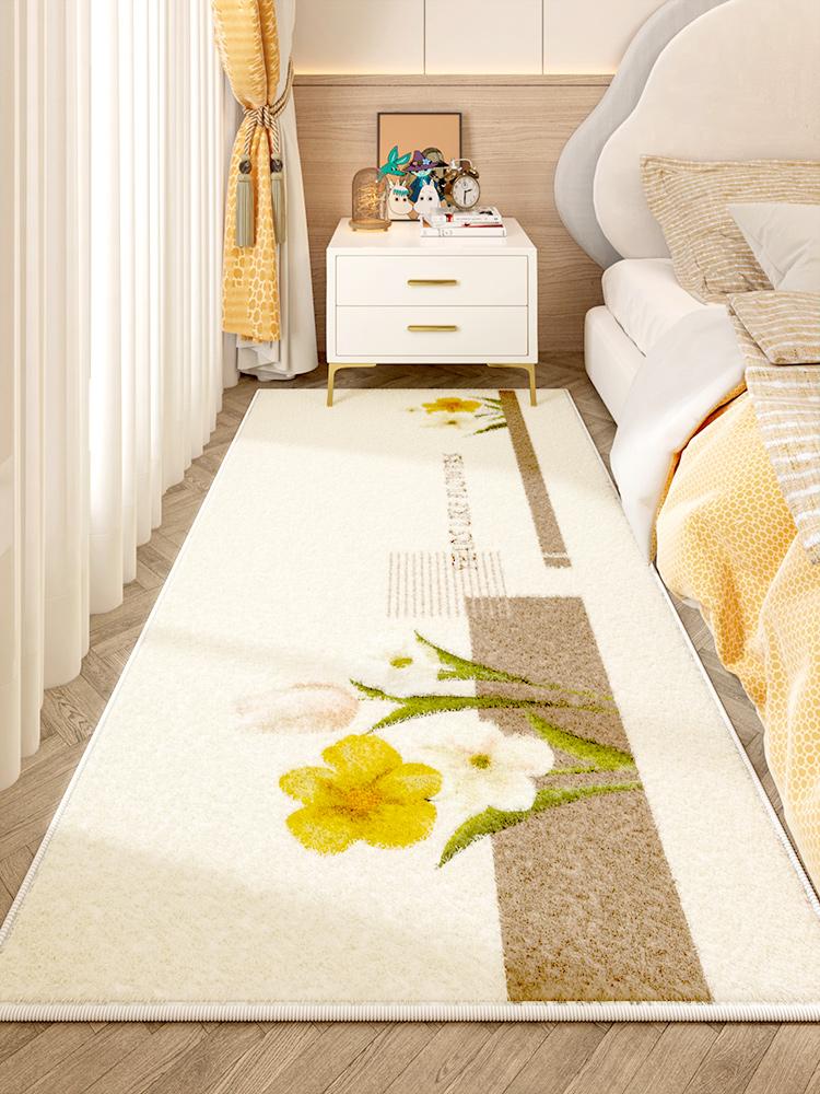 

Цветочный узор Декор спальни Плюшевые Толстые Плюшевые Ковры для Гостиной Нескользящий Прикроватный Моющийся Напольный Коврик Дом Пушистый Мягкий Ковер 50x120cm
