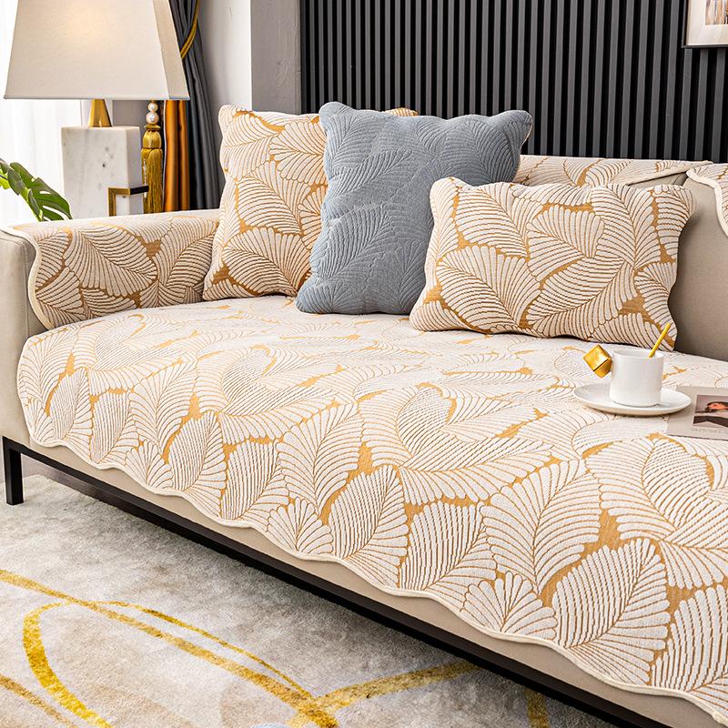 Chenille Sofa Cushion Simple Modern Leather Sofa Cushion Non-Slip Sofa Cover Four Seasons Universal Thickening
