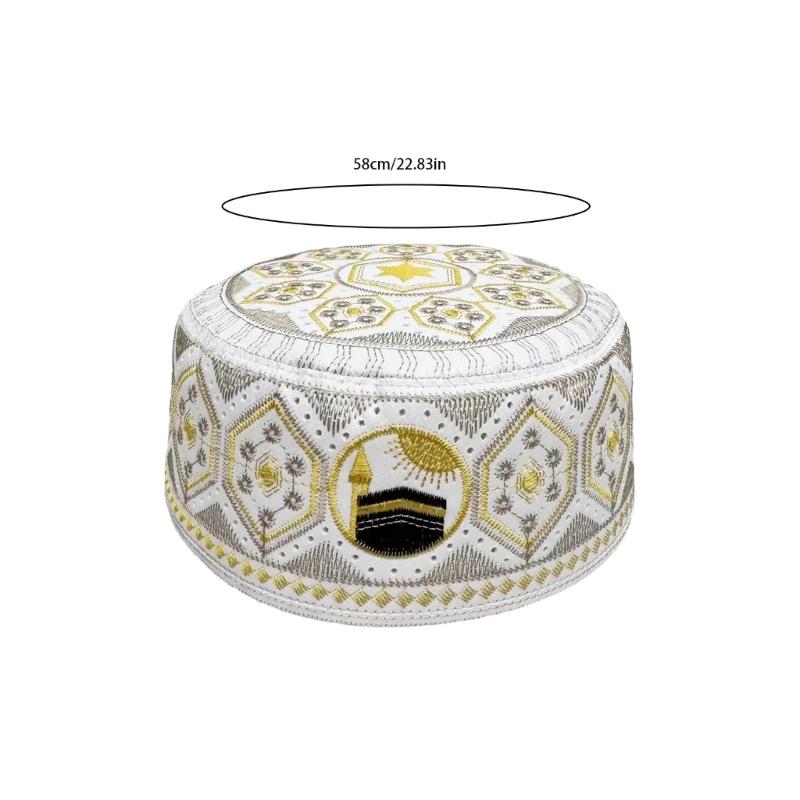 Bestickte jüdische Kippa Totenkopf-Abdeckung Traditionelles Design Leicht für religiöse Zeremonien und den täglichen Gebrauch