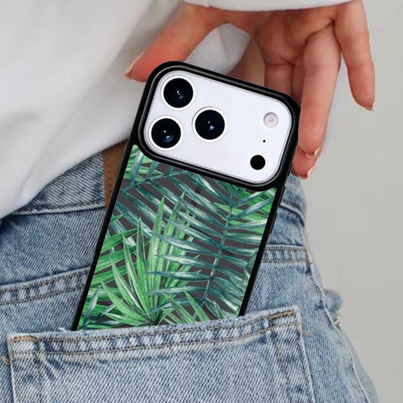 Palm tree Leaves Plant Flower Phone Case for iPhone 17ProMax 12 13 14 15 16e 17 Pro Max Plus Air Cover