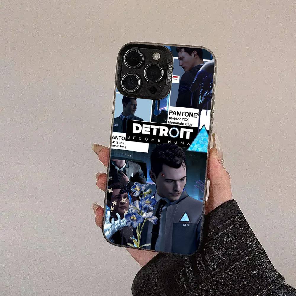 Popular Detroit Become Human Movie Silver Plated Inside Phone Case For IPhone 17 16 15 14 11 12 13 Pro Max Plus X XR XS Max