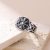COOLTIME Men Celtics Knot Stainless Steel Ring Compass Design Jewelry Gift