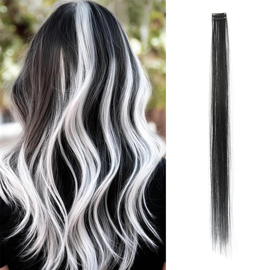 Colorful Invisible Clip-In Hair Extension: High-Temperature Silk for Highlighted Straight Hair