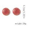 Exquisite and Trendy Fashion, Full of Diamonds, Simple Geometric Round Alloy Studs, Versatile Daily Temperament Women's Accessories