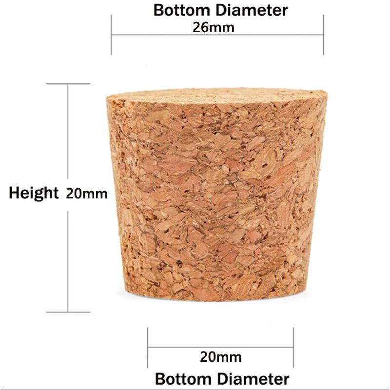 5-10 Stück Korkstopfen Flaschen Korkstopfen Holz Konische Korkstopfen Geeignet für Flaschen Bastelarbeiten und Weinflaschen 7