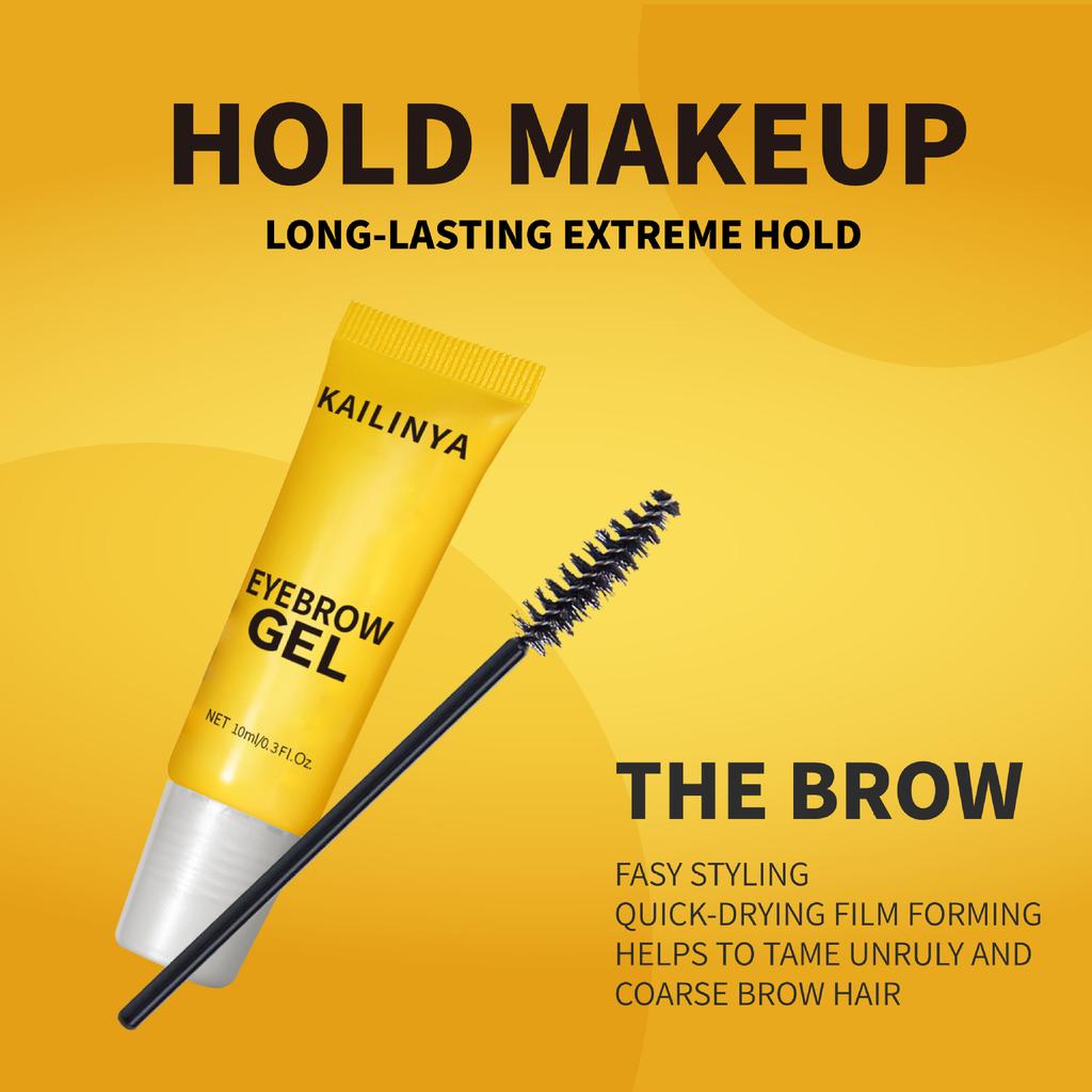 Gel Fijador para Cejas Impermeable a Prueba de Sudor Máscara de Cejas Coloreada Voluminizador Natural Estilizador de Cejas de Larga Duración