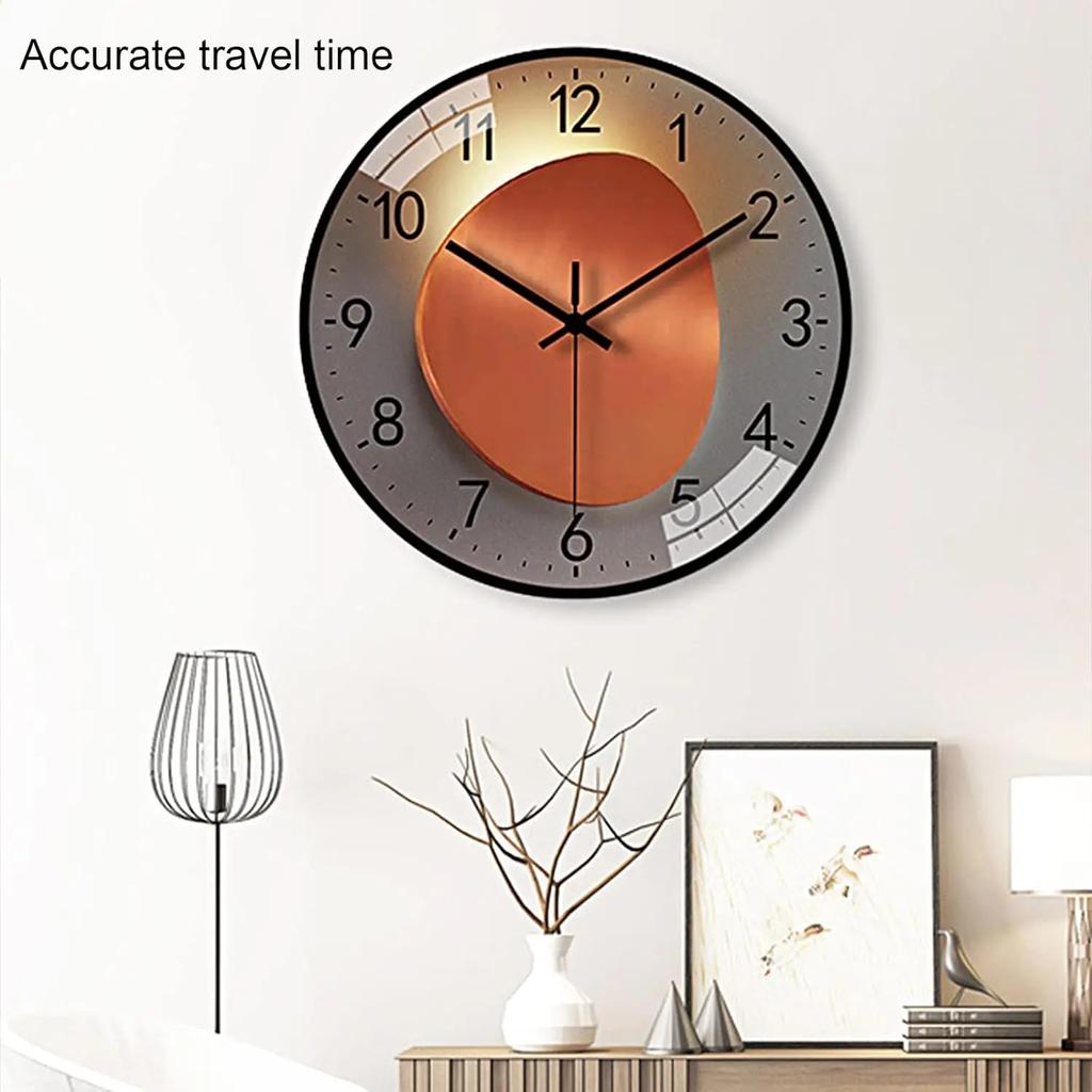 Modern Simple Wall Clock Silent Non-ticking Wall Clock for Kitchen Bedroom Living Room Children's Study