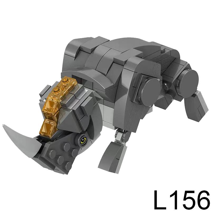 Magic Movies Medieval Animal Figure Building Blocks Dragon Elk Wild Boar Bighorn Sheep Dog Mini Model Bricks Toys DIY Kids Gifts