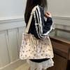 Large Capacity Cherry Tote Bag Korean Style Canvas Handbag Fashion Women Shoulder Bag  Student