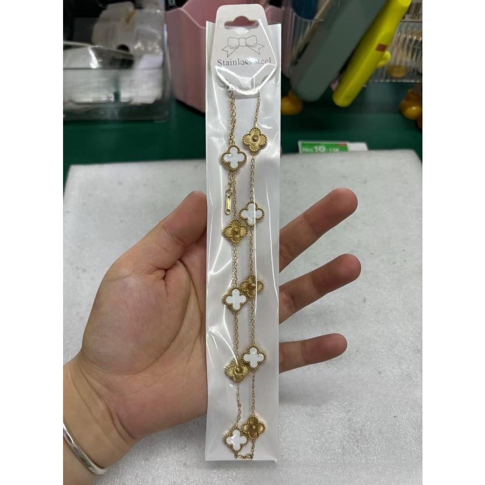 Ten Flower Necklace Double-Sided Four-Leaf Clover Clavicle Chain High-End Women's Necklace