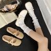 Soft-soled Single Shoes Women's 2025 Spring New Korean Version Round Head Late Evening Breeze Gentle Fairy Flat Mary Jane Shoes
