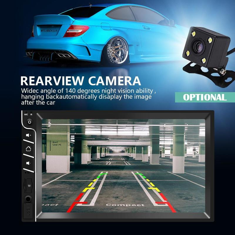 2Din Car Player 7 Inch HD Touch Screen MP5 Multimedia Player Digital Radio FM Bluetooth Auto Player Support Mirrorlink Rear View AUX USB SD