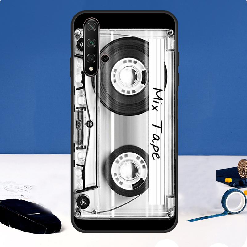 Old Cassette Tape Case For Huawei P30 Pro P20 P40 Lite Nova 9 10 SE 11 3i 7i 8i 11i Y91 Y60 Y70 Y61 Y90 Cover
