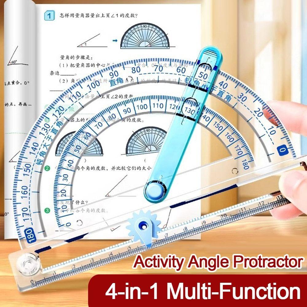 Plastic Activity Angle Measuring Ruler Draw Circle Tool Circle/Corner Drawing Tool  School Office