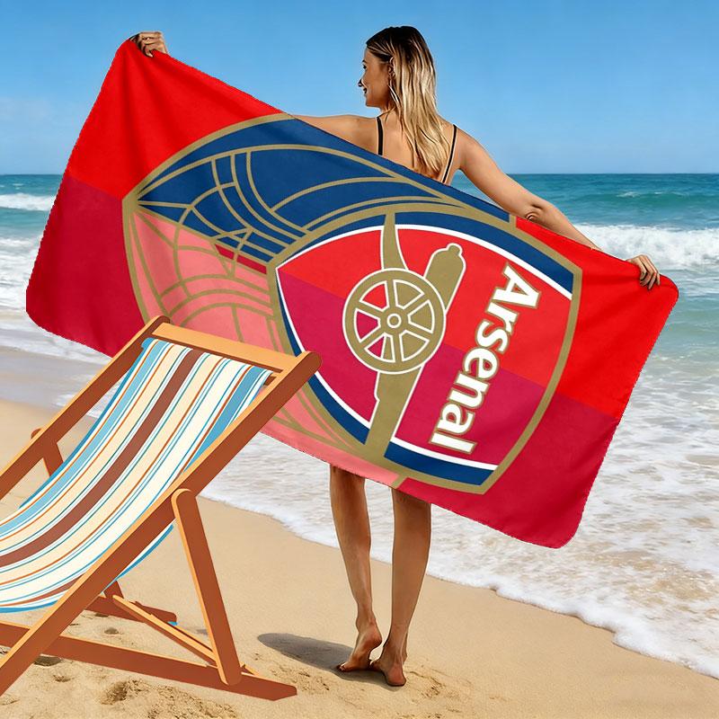 Arsenal F Print Beach Towel, Large Soft Quick Dry Towel for Beach Camping Swimming