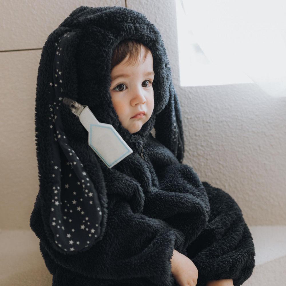 Spring Baby Girls Boys Rabbit Romper Jumpsuit Hooded Pajamas Boys Homewear Outfits Baby
