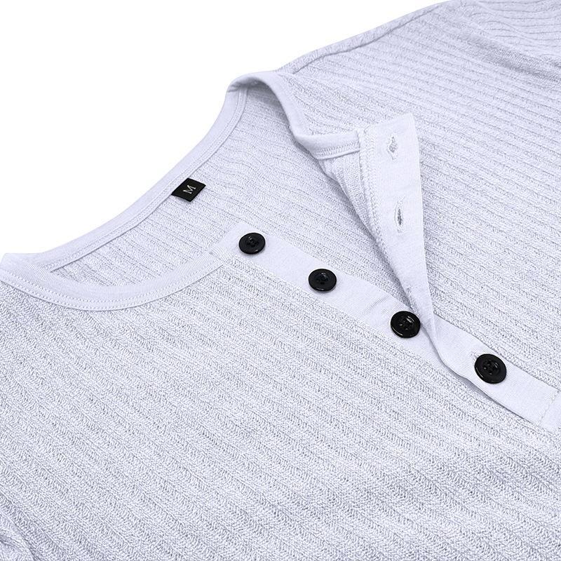 Sports Slim Men's Short-sleeved T-shirt Fitness Stretch Thread Slim Solid Color Pullover Casual Top