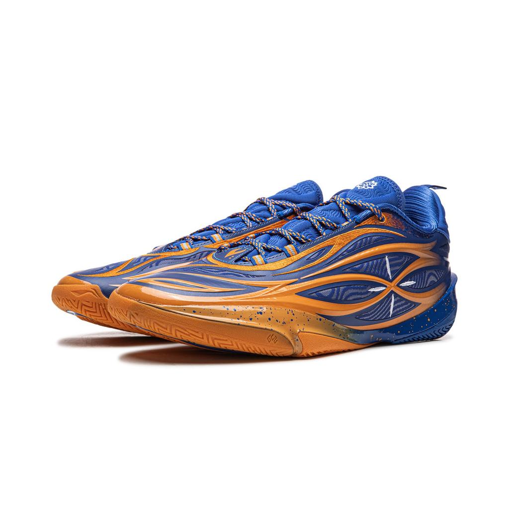 Li Ning Wade 808 5Ultra V2 Basketball Shoes Men's Low Top Blue Orange ABAV045-5