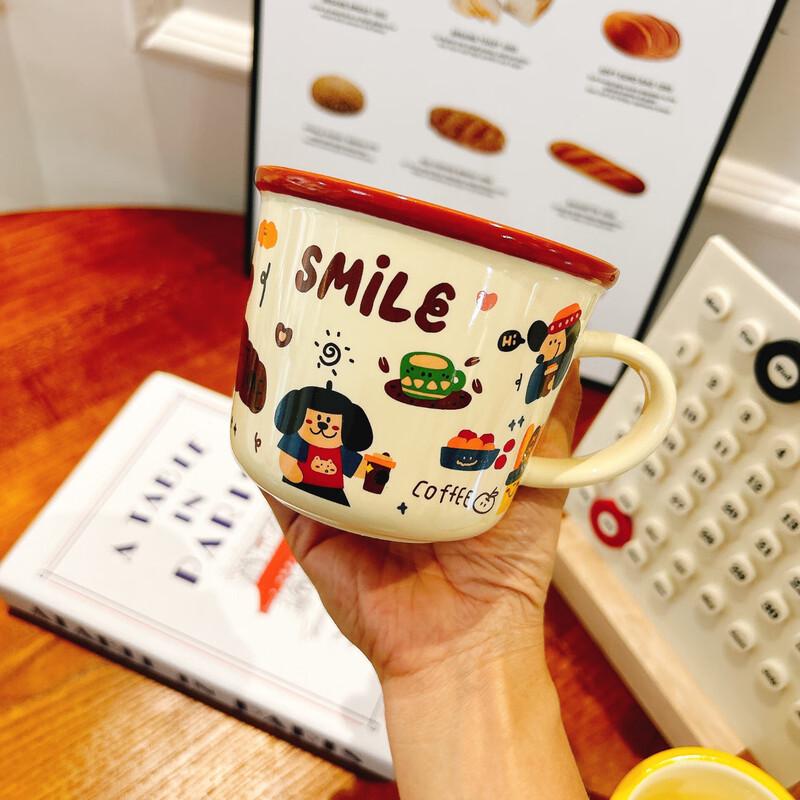 Ins Style Cartoon Bear Ceramic Mug 340ml