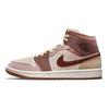 Air Jordan 1 Mid SE Dark Pony Smoky Mauve Scarpe da Ginnastica da Donna Marrone Arancione Chiaro Avorio Pallido DO7440-821