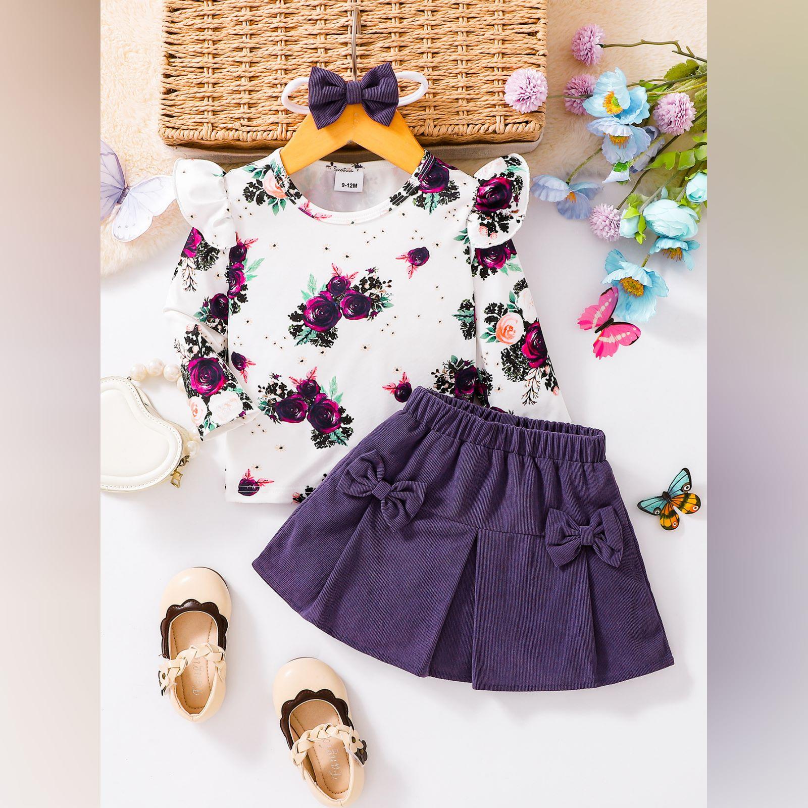 

Стильный комплект платья с длинным рукавом 24 фиолетовый