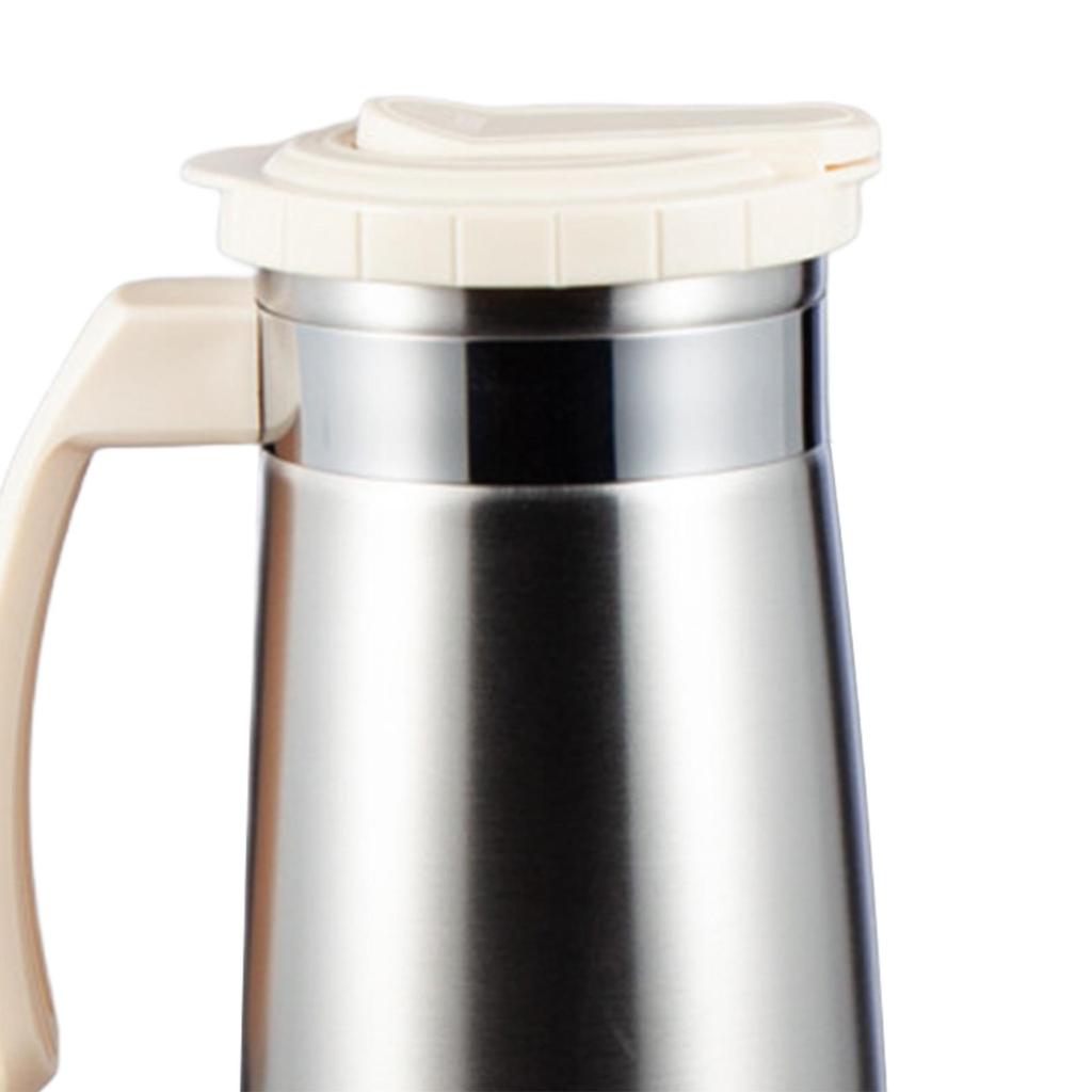 Stainless Steel Water Jug with Handle Mix Drinks Juice Jar Teapot Iced Beverage Dispenser for BBQ Home Summer Restaurant Kitchen