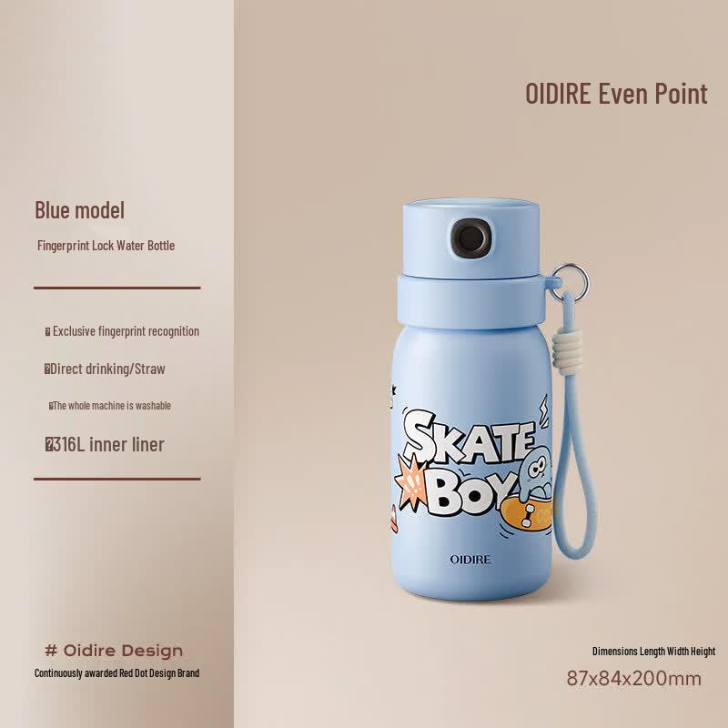 OIDIRE Kids Fingerprint Lock Thermos Cup