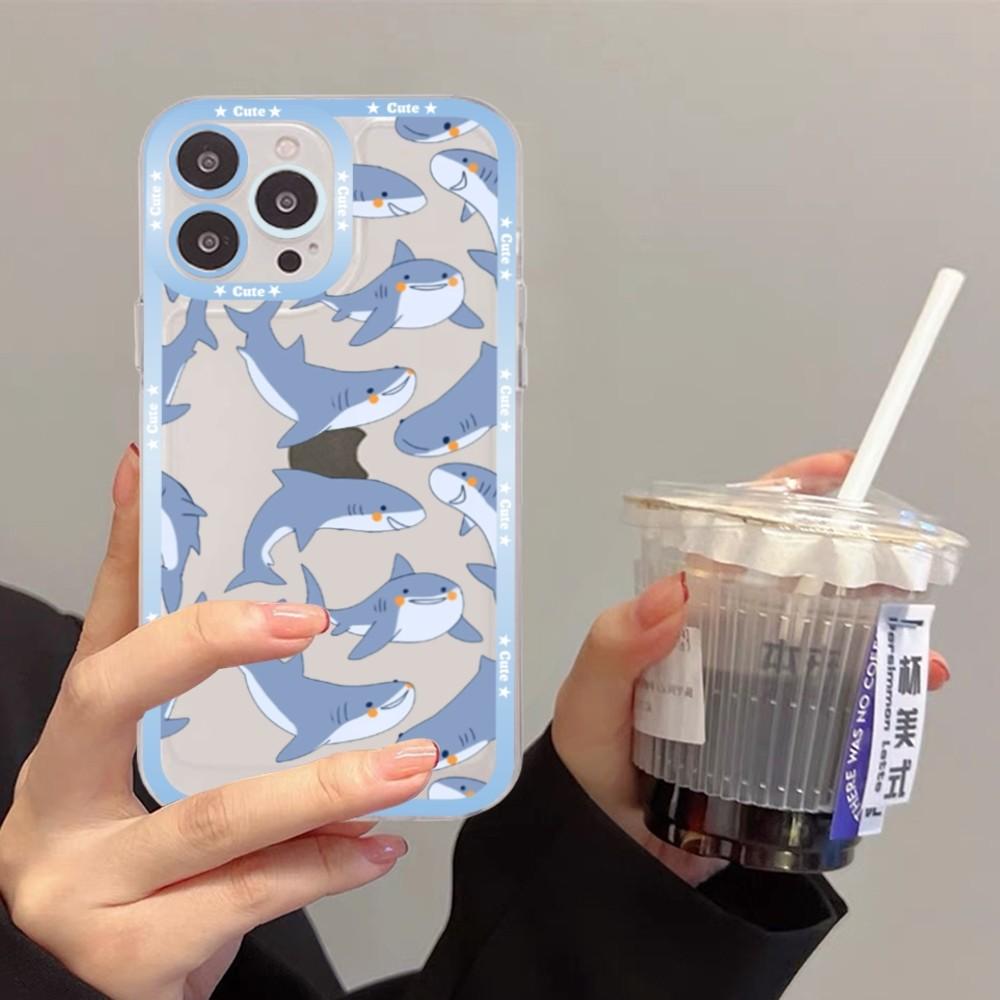 

Cute Shark Phone Case For Redmi 7 8 9 A For Redmi Note 5 7 8 9 10 11 Pro Max 4G 5G Funfas Redmi Note5