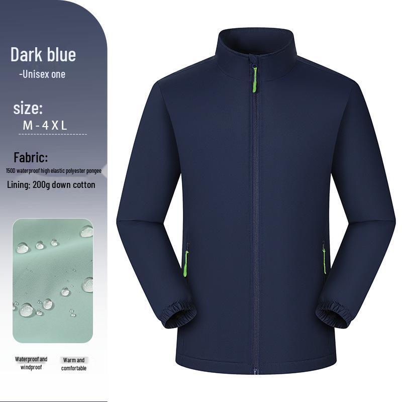 Men's Waterproof Windproof Stand Collar Work Jacket with Custom Logo for Autumn/Winter