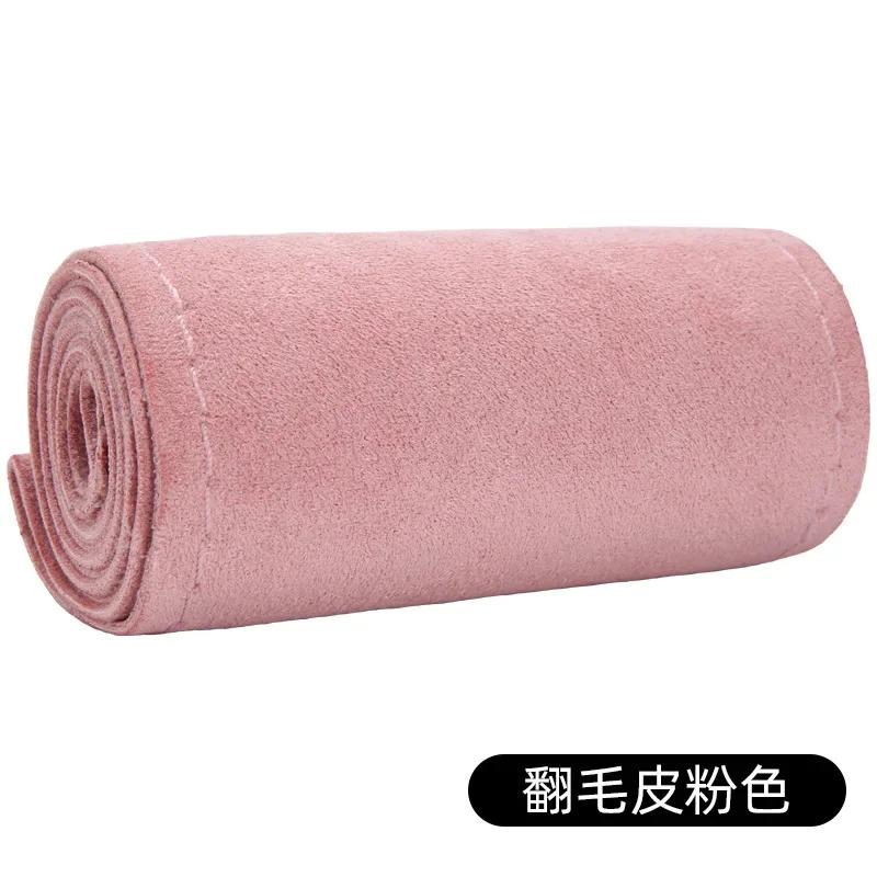 38cm Suede DIY Steering Wheel Cover Genuine Leather Braided Car Steering Wheel Pad Liner Protection Cover Anti Slip Interior