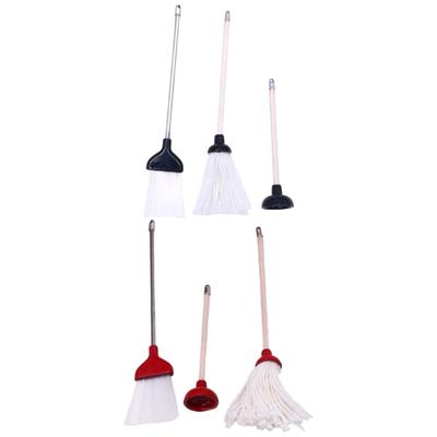 Complete Cleaning With Realistic Mop Toilet Plunger Construction For Miniature