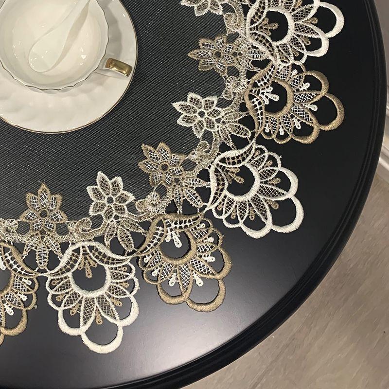 Table Cloth Round Retro Pastoral Lace Elegant Design Cover Banquet Anti-dirty Decoration Home Textile Popular Ins Living Room