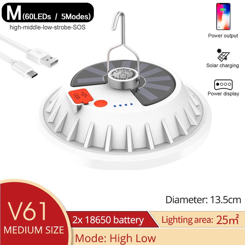 LED Camping Light Solar Rechargeable LED Lamp Bulb Remote Control Camping Lantern Tent Light Portable Emergency Night Lights