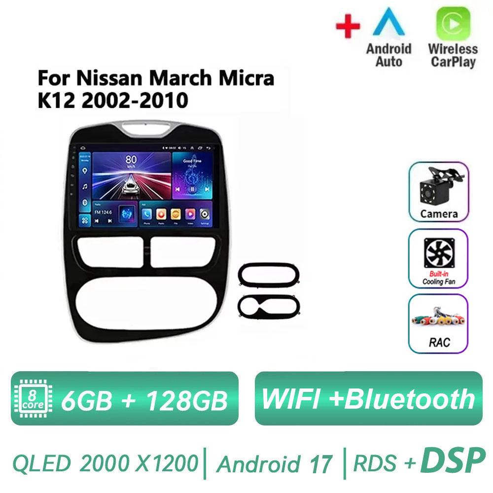 Autoradio Android 17 pour Renault Clio 3 4 2012-2016, Carplay, Navigation GPS, 2DIN, WiFi, Lecteur Bluetooth, Unité principale