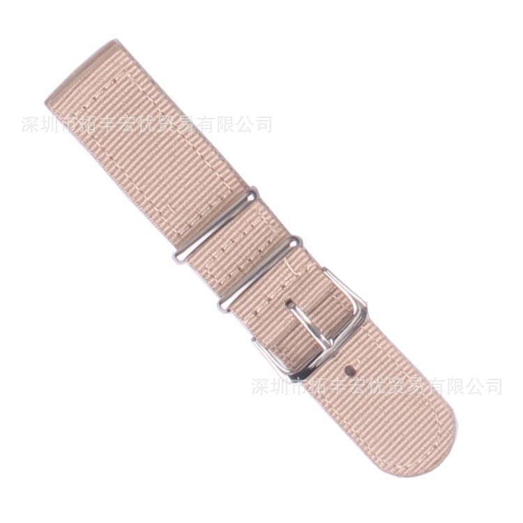 Regnbuefarget klokkereim i lerret og nylon i koreansk stil (18/20/22/24 mm) for Apple Watch