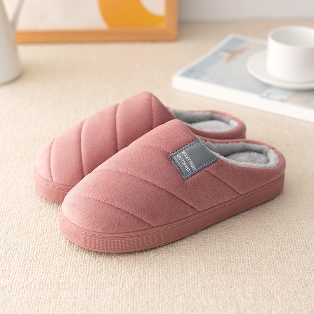 Slippers for Women Indoor Outdoor Couple Ladies Winter Indoor Home Plus Velvet Warm Thick Slippers for Women Fuzzy Hard Bottom